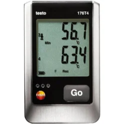 Testo Datenlogger 176 T4, Temperatur, 4 Externe Fühleranschlüsse, Display