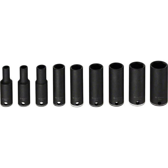 Bosch Steckschlüssel 2608551099, 9-teilig, 7 - 19mm Schlüsselweite - 63mm Länge, 3/8 Zoll 2 Bosch Steckschlüssel 2608551099, 9-teilig, 7 - 19mm Schlüsselweite - 63mm Länge, 3/8 Zoll – Bild 2