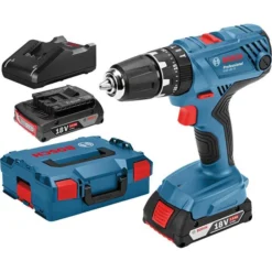 Bosch Akku-Schlagbohrschrauber GSB 18V-21, 18V / 2,0Ah, Mit 2 Akkus, Koffer Und Schnellladegerät