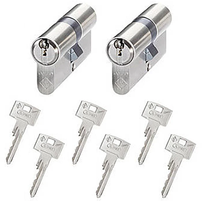 Abus Schließzylinder Vitess 1000, Set 2 X 30/35 Mm, Gleichschließend Doppelzylinder Codekarte, BS 1 Abus Schließzylinder Vitess 1000, Set 2 X 30/35 Mm, Gleichschließend Doppelzylinder Codekarte, BS