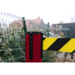 ALLROUNDLINE Absperrpfosten ALA 20, Rot, Aus Metall, Mit Schwarz-gelbem Band, 2 Stück -Bosch Shop 22a58dafda9c8c655329392b4af1dd8694f4719f absperrpfosten allroundline ala 20 rot