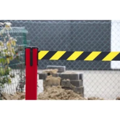 ALLROUNDLINE Absperrpfosten ALA 20, Rot, Aus Metall, Mit Schwarz-gelbem Band, 2 Stück -Bosch Shop 3809da9c9ddeb488b38014517effe98936f1b3d3 absperrpfosten allroundline ala 20 rot