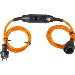 As-Schwabe Strom-Verlängerungskabel 45458, 3m, Schutzkontakt, PRCD-S, Außen IP44