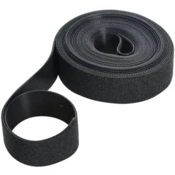 Fixman Klettband 684180, Beidseitig, Schwarz, 5m X 25mm Breit