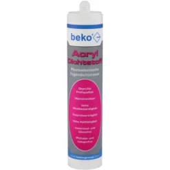 Beko Acryldichtstoff 23030010, Schwarz, Außenbereich, 310ml