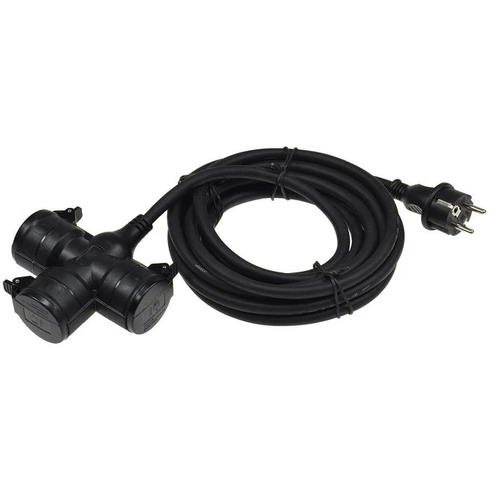 Chilitec Strom-Verlängerungskabel, 5m, 3-fach Schutzkontakt, 1,5 Mm², Außen IP44 2 Chilitec Strom-Verlängerungskabel, 5m, 3-fach Schutzkontakt, 1,5 Mm², Außen IP44 – Bild 2