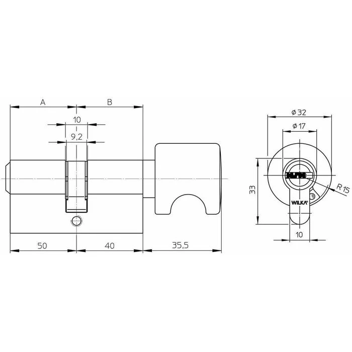 WILKA Schließzylinder 3605, 50/40 Mm, Verschiedenschließend, Knaufzylinder, Bohrschutz 3 WILKA Schließzylinder 3605, 50/40 Mm, Verschiedenschließend, Knaufzylinder, Bohrschutz – Bild 3