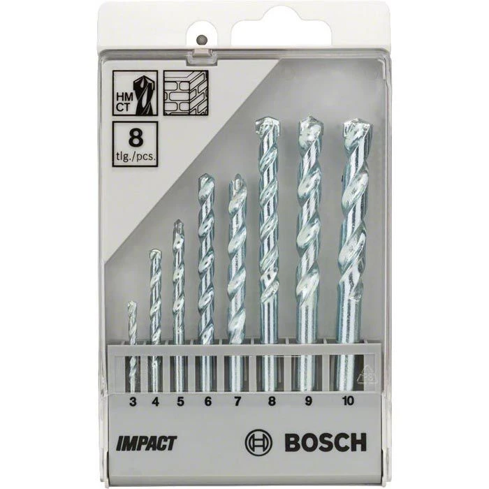 Bosch Bohrer CYL-1, 2607018366, 8-teiliges Set, Steinbohrer, Für Schlagbohrer 2 Bosch Bohrer CYL-1, 2607018366, 8-teiliges Set, Steinbohrer, Für Schlagbohrer – Bild 2