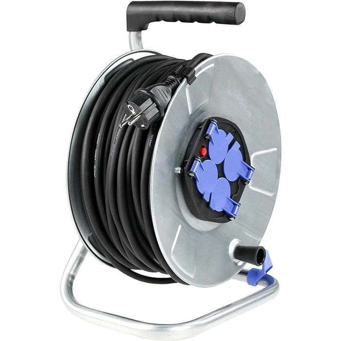 As-Schwabe Kabeltrommel 10414, 25m, Innen, Metall, 4-fach Schutzkontakt 3 As-Schwabe Kabeltrommel 10414, 25m, Innen, Metall, 4-fach Schutzkontakt – Bild 3