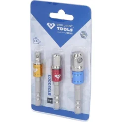Brilliant-Tools Stecknuss-Adapter BT053003, Set, Sechskant Zu Vierkant, 3-teilig -Bosch Shop e013f4b49c98012738195c04766c89ec417a5595 stecknuss adapter brilliant tools bt053003 set