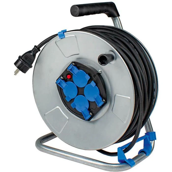 As-Schwabe Kabeltrommel 10414, 25m, Innen, Metall, 4-fach Schutzkontakt 1 As-Schwabe Kabeltrommel 10414, 25m, Innen, Metall, 4-fach Schutzkontakt