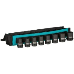 Makita Steckschlüssel E-02989, 8-teilig, 8-21mm Schlüsselweite - 32mm Länge, 1/2 Zoll