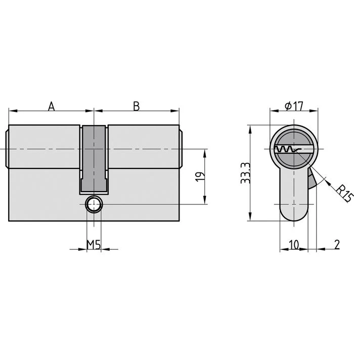 BASI Schließzylinder V55, VB5000-0005, 30/35 Mm, Verschiedenschließend, Doppelzylinder, Codekarte 2 BASI Schließzylinder V55, VB5000-0005, 30/35 Mm, Verschiedenschließend, Doppelzylinder, Codekarte – Bild 2